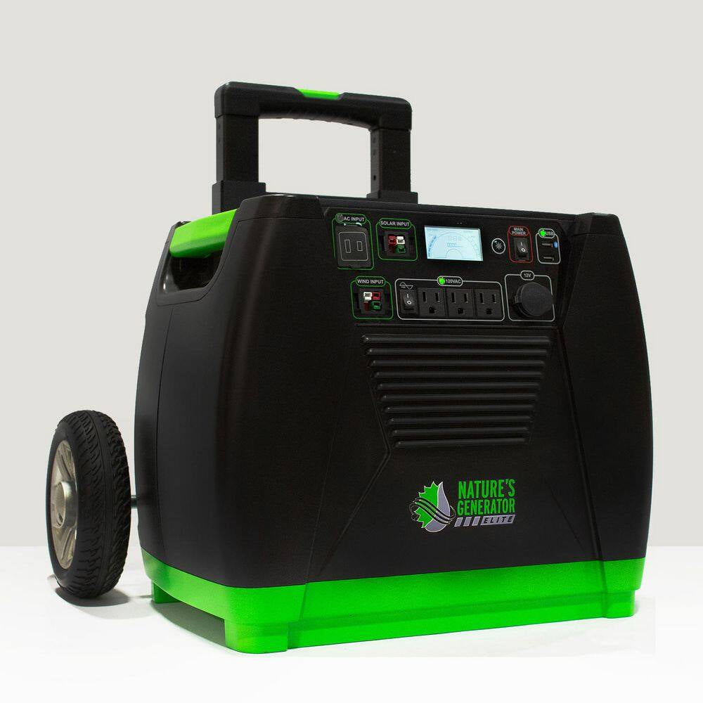ELITE 3600-Watt/5760W Peak Push Button Start Solar Powered Portable Generator with Push Button Start