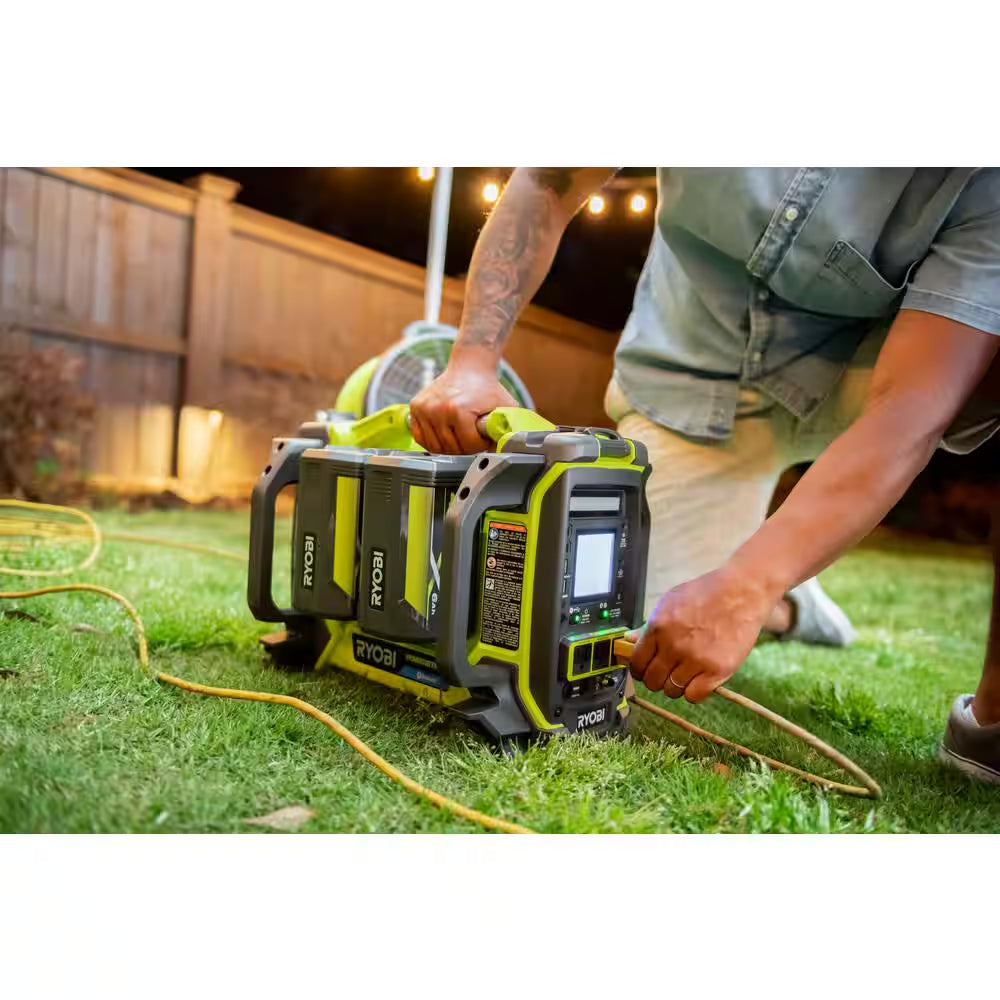 40V 1800-Watt Portable Battery Power Station Inverter Generator and 4-Port Charger with (4) 6.0 Ah Batteries