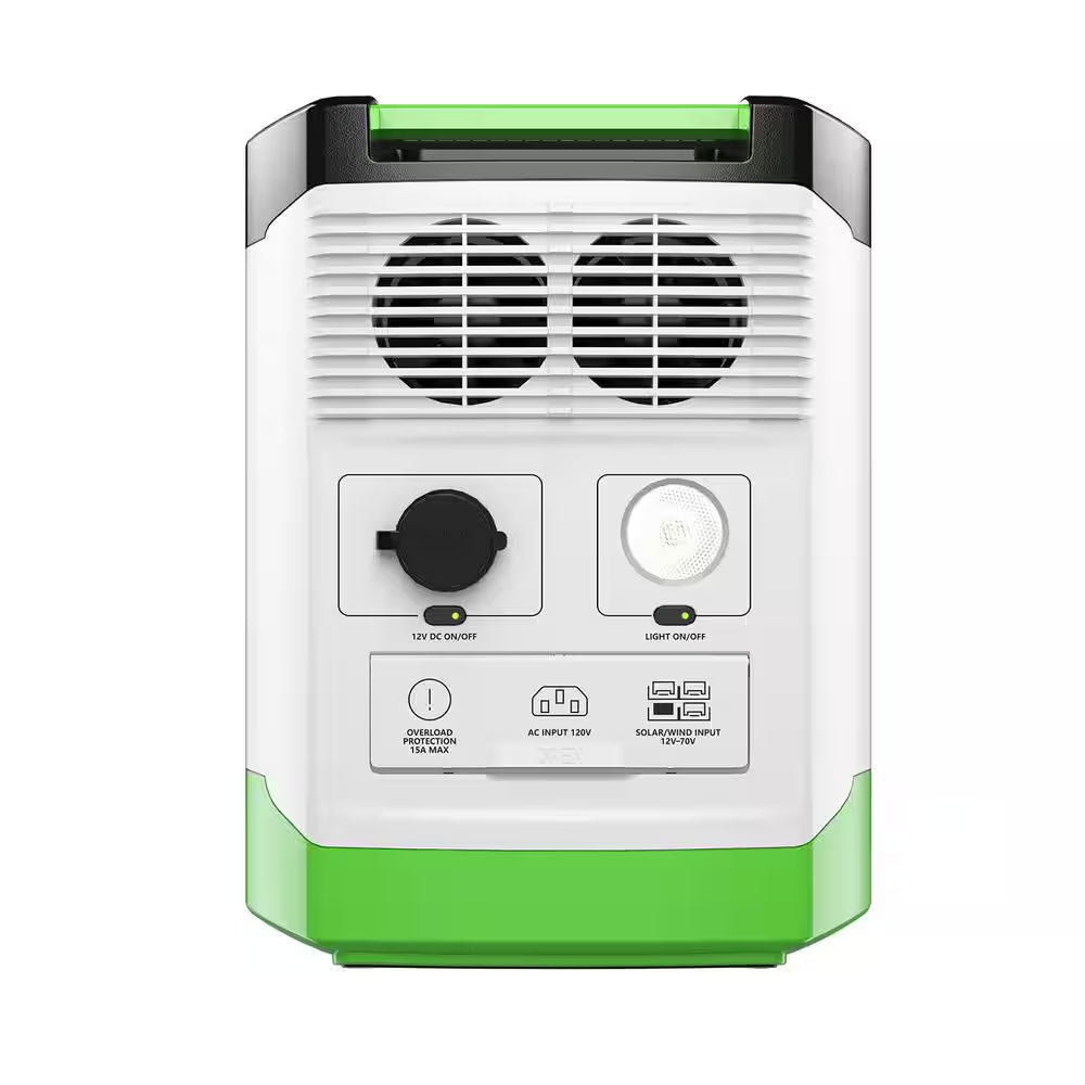 1800W Running/3600W Peak Push Button Start Lithium Solar Generator Gold