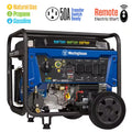12,500/9,500-Watt Tri-Fuel Gas, Propane, Natural Gas Powered Portable Generator with Remote Electric Start, 50A Outlet