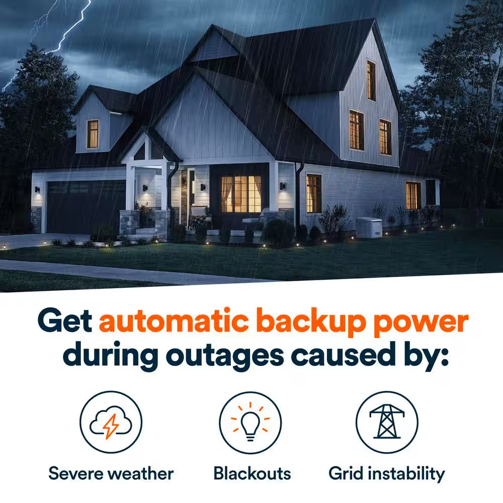 14,000 Watt Air-Cooled Whole House Home Standby Generator