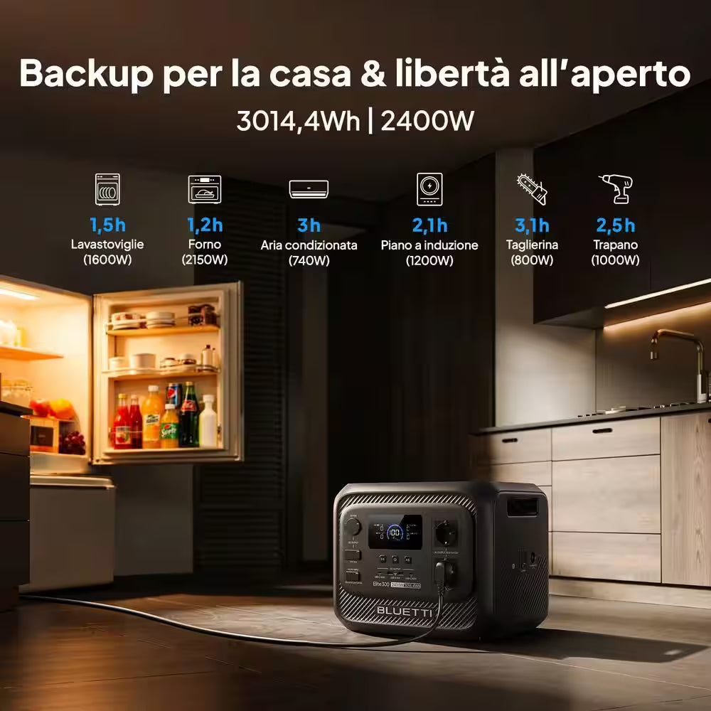 2400W Output 3014Wh Power Station Lifepo4 Battery Generator for Home Backup