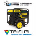 15,000/12,000-Watt Electric Start Gasoline Propane and Natural Gas Tri-Fuel Portable Generator, CO Shield, NG/LPG Hoses