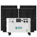 Powerhouse Gold plus 7,200-Watt Electric Switch Solar Generator with (4) 410W Panels and Wheels