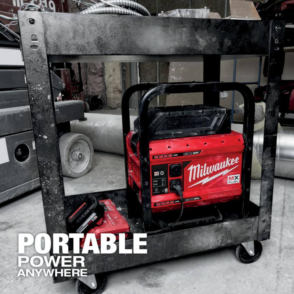 MX FUEL 3600-Watt/1800-Watt Lithium-Ion Battery Powered Push Start Portable Power Station W/(3) Batteries and Charger