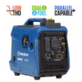 2,550 Watt Dual Fuel Gas and Propane Powered Portable Inverter Generator with Recoil Start