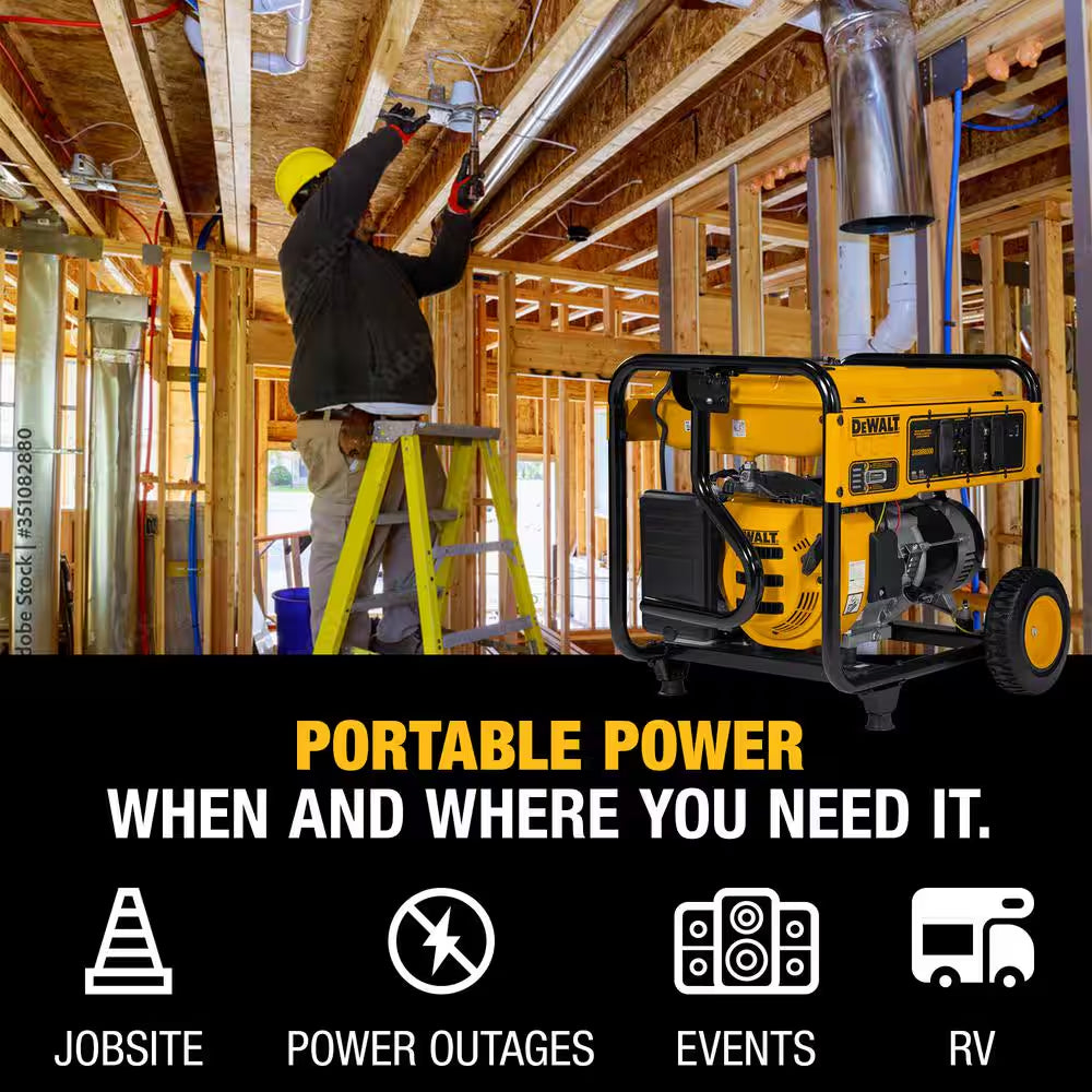 8125 / 6500- Watt Gas Powered Portable Generator with Idle Control, Covered Outlets and CO Protect -DXGNR6500