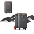 7200-W/14400-W Peak Solar Generator 5000-Plus Push Button Start W/ Smart Transfer Switch and 2-Piece 500X